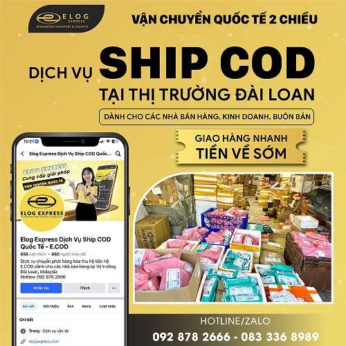 Dịch vụ ship COD quốc tế tại Elog Express