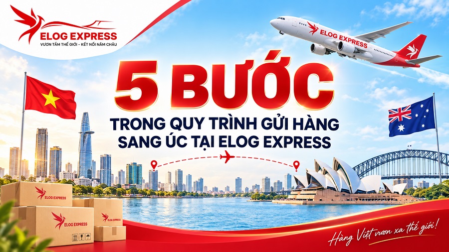 Hướng Dẫn & Quy Trình Gửi Hàng Sang Úc 3 5 Bước gửi hàng sang úc tại Elog Express
