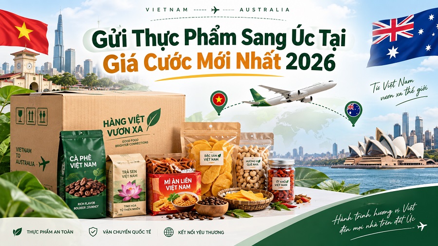 Gửi Thực Phẩm Đi Úc Nhanh , Giá Rẻ tại Elog Express